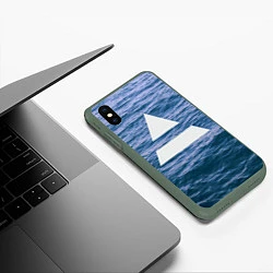 Чехол iPhone XS Max матовый 30 STM: Ocean, цвет: 3D-темно-зеленый — фото 2