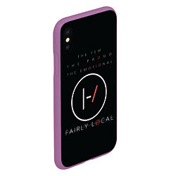 Чехол iPhone XS Max матовый TOP: Fairly local, цвет: 3D-фиолетовый — фото 2