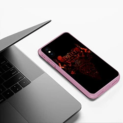 Чехол iPhone XS Max матовый Bullet For My Valentine, цвет: 3D-розовый — фото 2