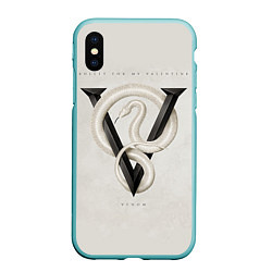 Чехол iPhone XS Max матовый BFMV: Venom, цвет: 3D-мятный