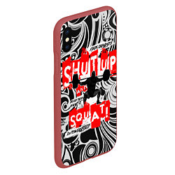 Чехол iPhone XS Max матовый Shut up & squat, цвет: 3D-красный — фото 2