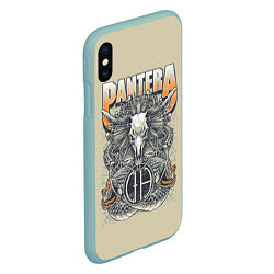 Чехол iPhone XS Max матовый Pantera: Wild Goat, цвет: 3D-мятный — фото 2