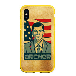 Чехол iPhone XS Max матовый Archer USA