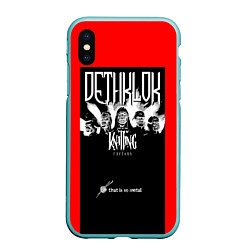 Чехол iPhone XS Max матовый Dethklok: Knitting factory, цвет: 3D-мятный