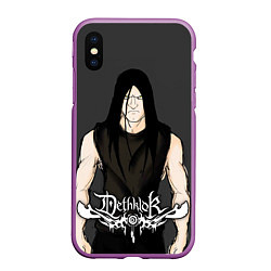 Чехол iPhone XS Max матовый Dethklok Man, цвет: 3D-фиолетовый