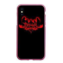 Чехол iPhone XS Max матовый Dethklok, цвет: 3D-малиновый