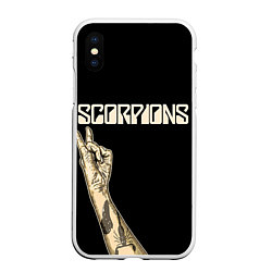 Чехол iPhone XS Max матовый Scorpions Rock, цвет: 3D-белый