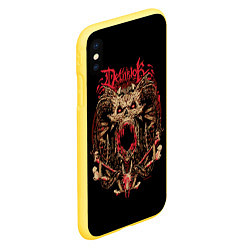 Чехол iPhone XS Max матовый Dethklok: Demon witch, цвет: 3D-желтый — фото 2