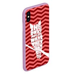 Чехол iPhone XS Max матовый Twin Peaks: The Owls, цвет: 3D-сиреневый — фото 2