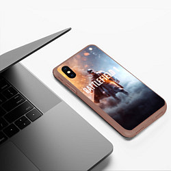 Чехол iPhone XS Max матовый Battlefield One, цвет: 3D-коричневый — фото 2