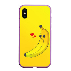 Чехол iPhone XS Max матовый Just Banana (Yellow)