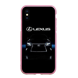 Чехол iPhone XS Max матовый Lexus, цвет: 3D-розовый