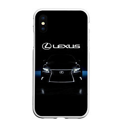 Чехол iPhone XS Max матовый Lexus, цвет: 3D-белый