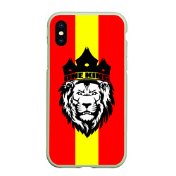 Чехол iPhone XS Max матовый One Lion King, цвет: 3D-салатовый