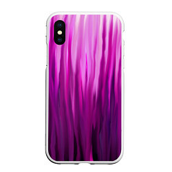 Чехол iPhone XS Max матовый Фиолетово-черные краски
