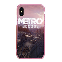 Чехол iPhone XS Max матовый Metro Exodus, цвет: 3D-розовый