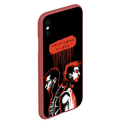 Чехол iPhone XS Max матовый Twenty one pilots, цвет: 3D-красный — фото 2