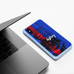 Чехол iPhone XS Max матовый Neymar History, цвет: 3D-голубой — фото 2