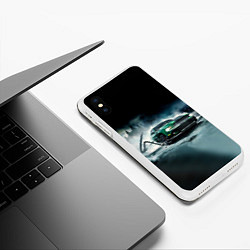 Чехол iPhone XS Max матовый Призрачный Ford Mustang, цвет: 3D-белый — фото 2