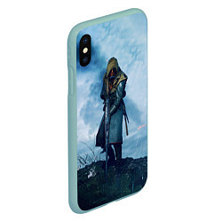 Чехол iPhone XS Max матовый Battlefield Warrior, цвет: 3D-мятный — фото 2