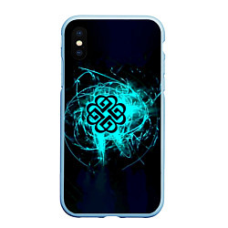 Чехол iPhone XS Max матовый Breaking Benjamin, цвет: 3D-голубой