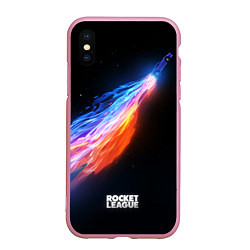 Чехол iPhone XS Max матовый Rocket League, цвет: 3D-розовый