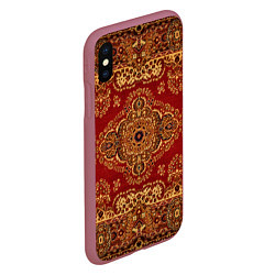 Чехол iPhone XS Max матовый Человек-ковер, цвет: 3D-малиновый — фото 2