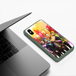 Чехол iPhone XS Max матовый Coldplay, цвет: 3D-темно-зеленый — фото 2