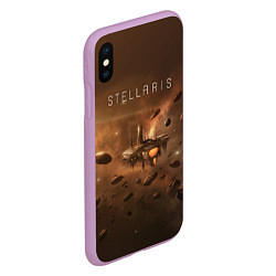 Чехол iPhone XS Max матовый Stellaris, цвет: 3D-сиреневый — фото 2