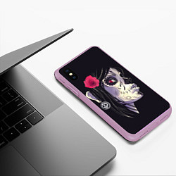 Чехол iPhone XS Max матовый Dia de Muertos, цвет: 3D-сиреневый — фото 2