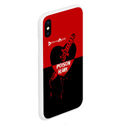 Чехол iPhone XS Max матовый Poison heart, цвет: 3D-белый — фото 2