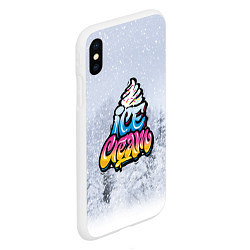 Чехол iPhone XS Max матовый Ice Cream, цвет: 3D-белый — фото 2