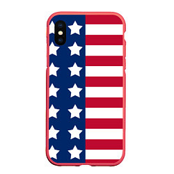Чехол iPhone XS Max матовый USA Flag