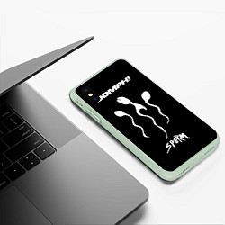 Чехол iPhone XS Max матовый OOMPH! Sperm, цвет: 3D-салатовый — фото 2