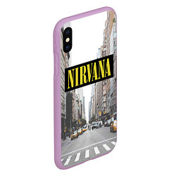 Чехол iPhone XS Max матовый Nirvana City, цвет: 3D-сиреневый — фото 2