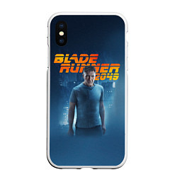 Чехол iPhone XS Max матовый BR 2049: Rick Deckard, цвет: 3D-белый