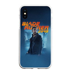 Чехол iPhone XS Max матовый BR 2049: LAPD Kay, цвет: 3D-белый