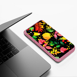 Чехол iPhone XS Max матовый Осень, цвет: 3D-малиновый — фото 2