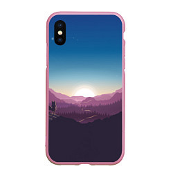 Чехол iPhone XS Max матовый Дивный Рассвет, цвет: 3D-розовый