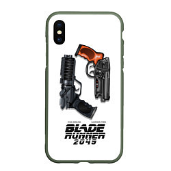 Чехол iPhone XS Max матовый Blade Runner 2049: Weapon, цвет: 3D-темно-зеленый