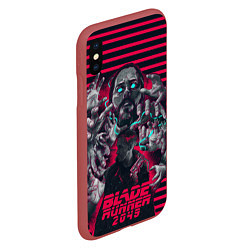 Чехол iPhone XS Max матовый Blade Runner 2049: Hands, цвет: 3D-красный — фото 2