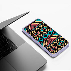 Чехол iPhone XS Max матовый Ethnic of Egypt, цвет: 3D-светло-сиреневый — фото 2