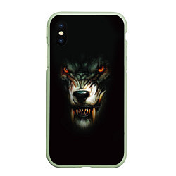Чехол iPhone XS Max матовый Оскал волка