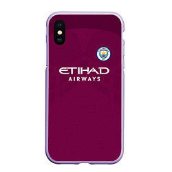 Чехол iPhone XS Max матовый Man City FC: Away 17/18