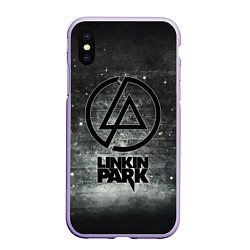 Чехол iPhone XS Max матовый Linkin Park: Wall, цвет: 3D-светло-сиреневый
