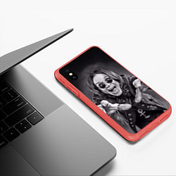 Чехол iPhone XS Max матовый Оззи Осборн, цвет: 3D-красный — фото 2