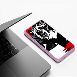 Чехол iPhone XS Max матовый Persona 5, цвет: 3D-сиреневый — фото 2