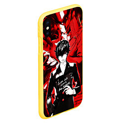 Чехол iPhone XS Max матовый Persona 5, цвет: 3D-желтый — фото 2