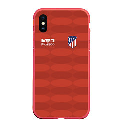 Чехол iPhone XS Max матовый Atletico Madrid: Red Ellipse