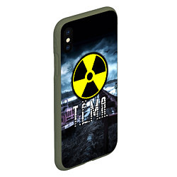 Чехол iPhone XS Max матовый S.T.A.L.K.E.R: Тёма, цвет: 3D-темно-зеленый — фото 2